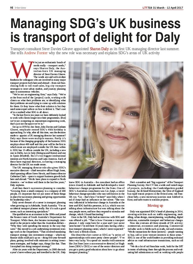 Sharon Daly's interview in LTT